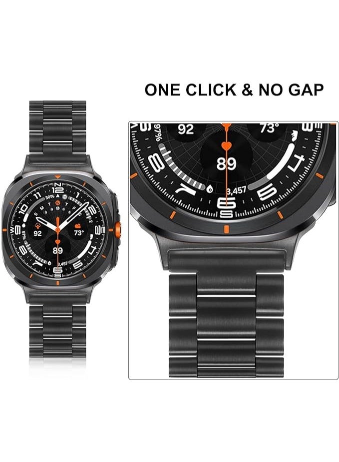 سوار بديل بدون فجوات من الفولاذ المقاوم للصدأ لساعة جالاكسي 8 40 ملم 44 ملم/ كلاسيك 46 ملم 2025، لساعة سامسونج جالاكسي ووتش 8 - Image 3